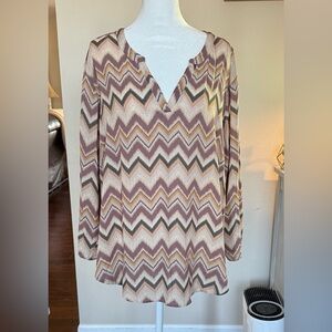 Maurices Chevron Patterned Women's Lightweight Top, XXL